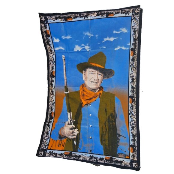 John Wayne Cowboy Western Tapestry Wall Hanging Art 53x35 Inch - Picture 1 of 10